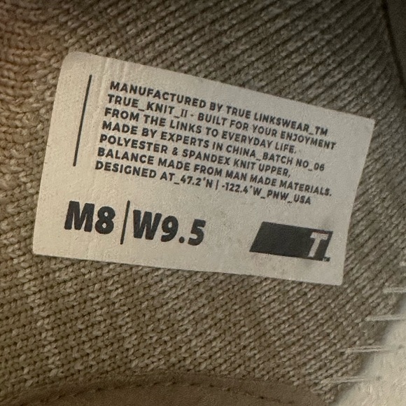 TRUE Linkswear All Day Knit II Cobblestone Spikeless Golf Shoes - Picture 11 of 11